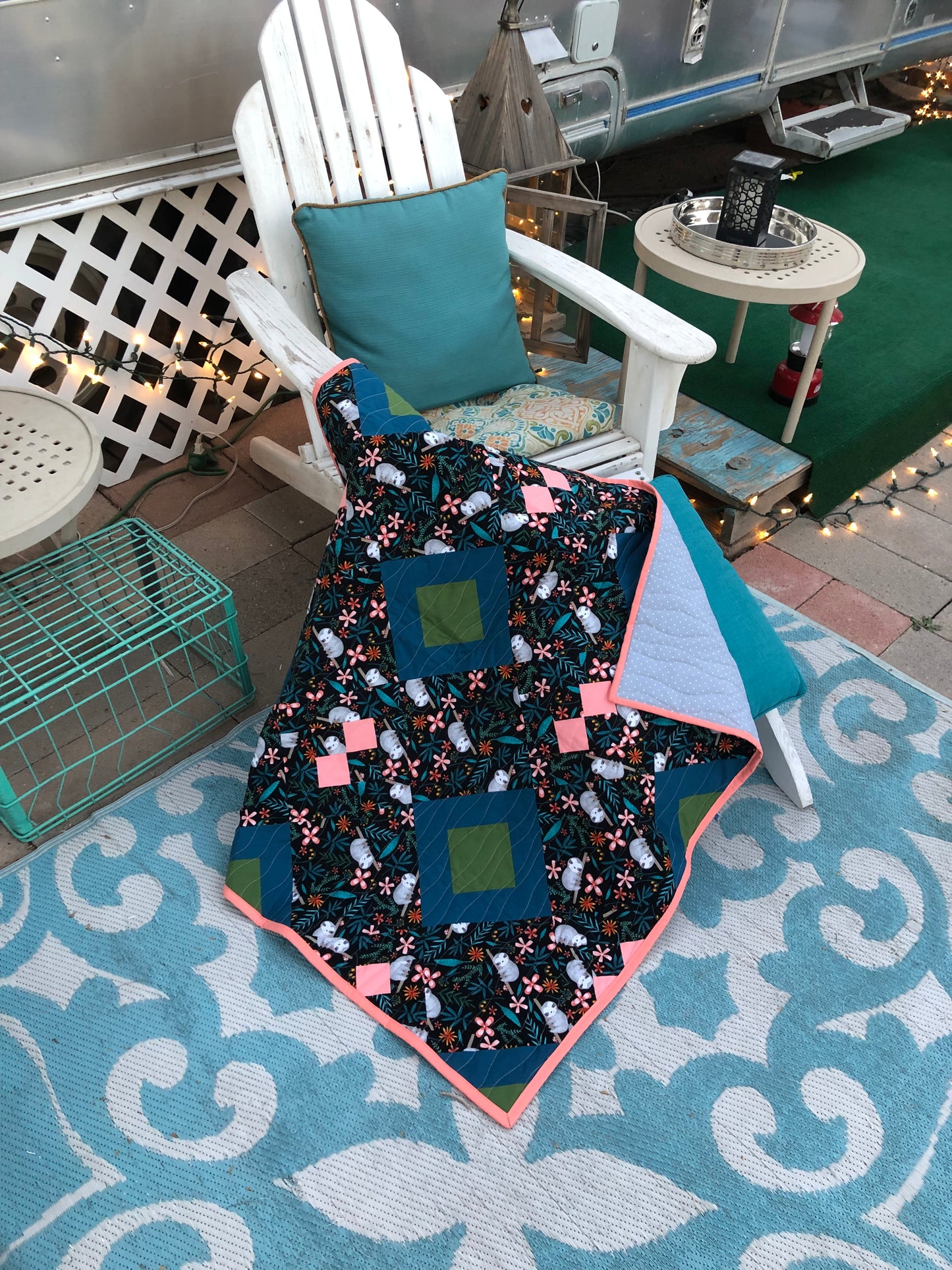 Pomegranate Sloth Quilt - Infant