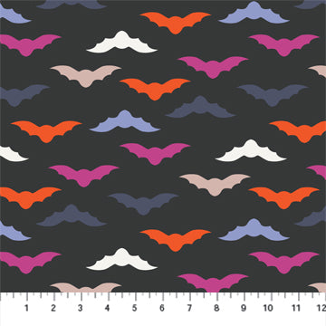 Ditsy Bats Black - Figo Fabrics