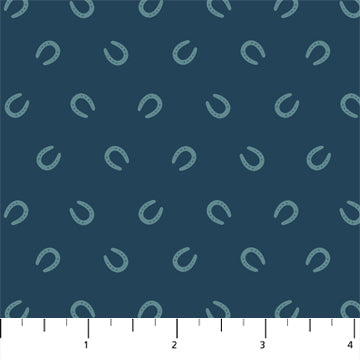 Horseshoes Navy - Figo Fabrics