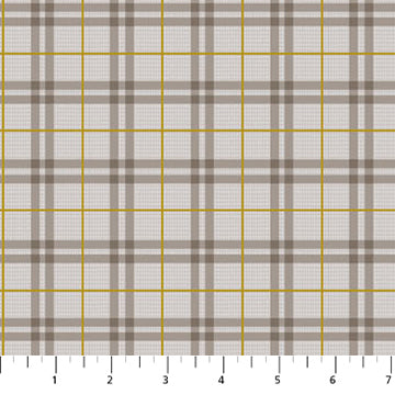 Gingham Taupe - Figo Fabrics