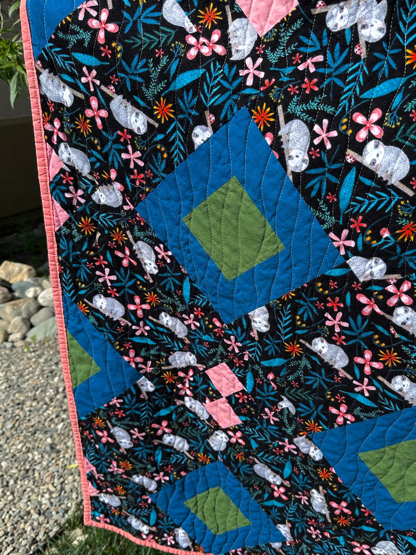 Pomegranate Sloth Quilt - Infant