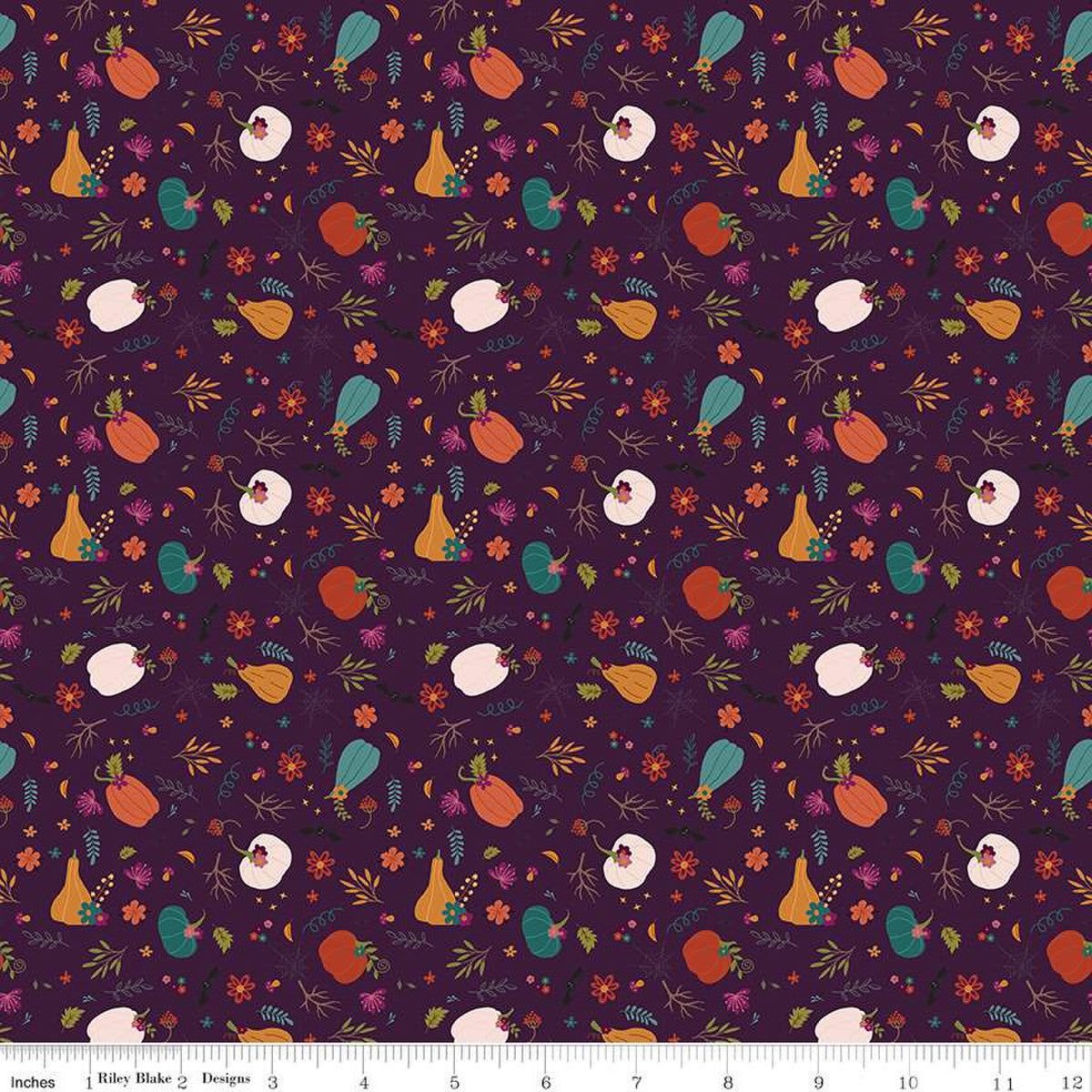 Little Witch Pumpkin Patch Purple - Riley Blake Designs