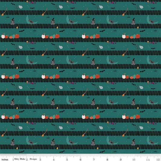 Sitting on a Gate Teal - Riley Blake Designs