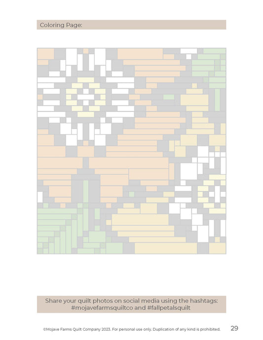 Fall Petals Coloring Page