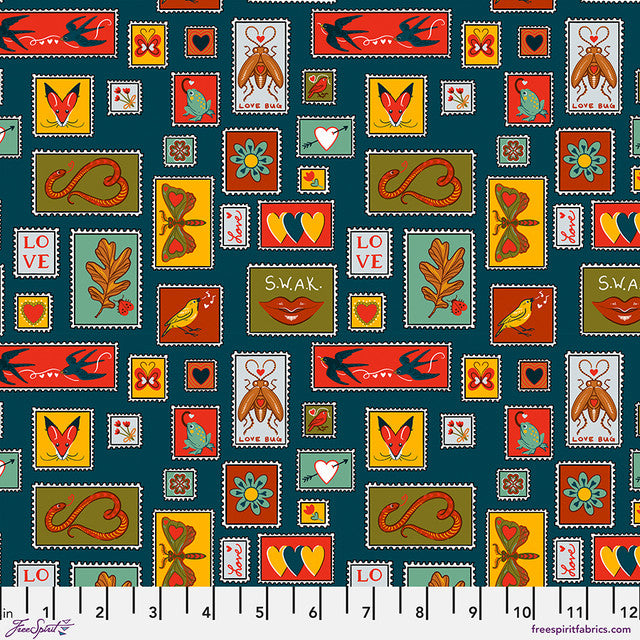 Postage Stamps Teal - Free Spirit