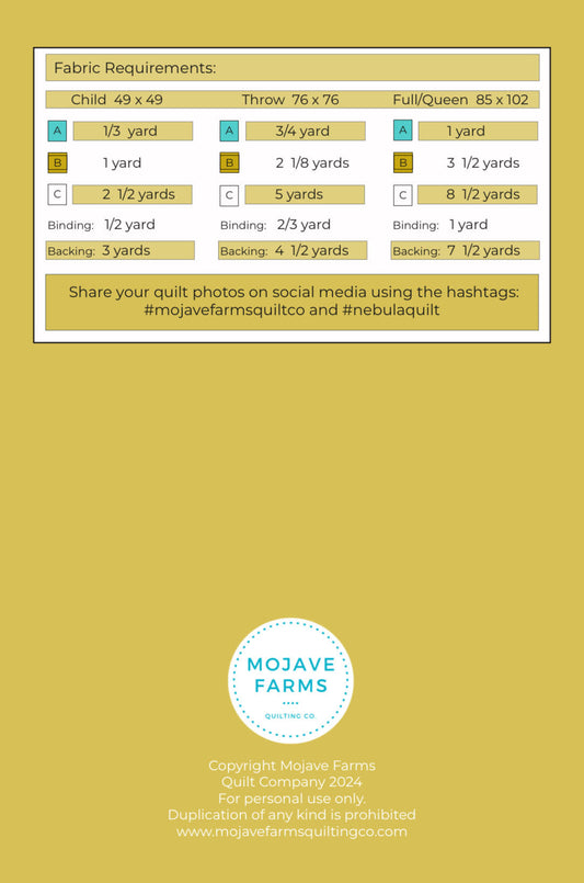 Nebula Quilt Pattern - Paper