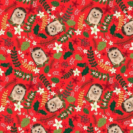 Christmas Hedgehog Red - Free Spirit