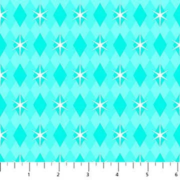 Holiday Sparkles Turquoise - Northcott Fabrics