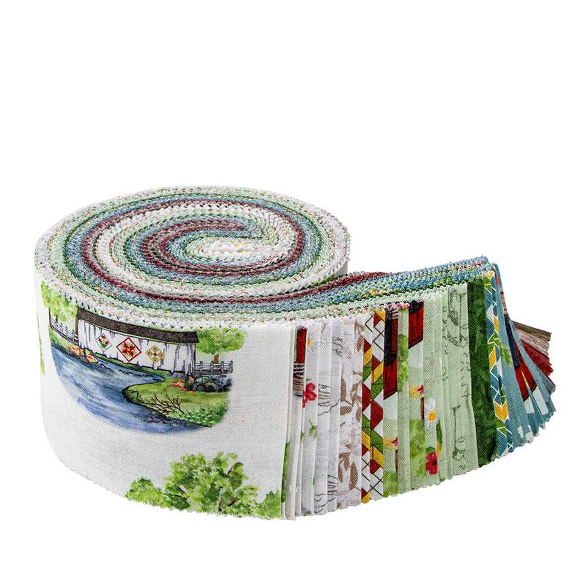 Covered Bridges Rolie Polie Jelly Roll - Riley Blake Designs