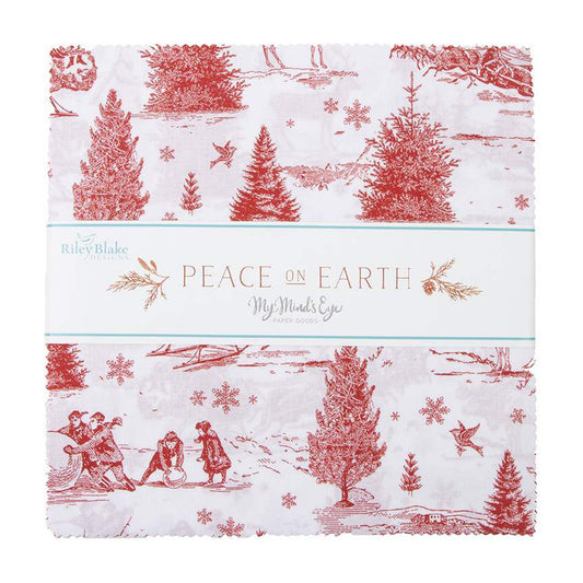 Peace on Earth Layer Cake - Riley Blake Designs