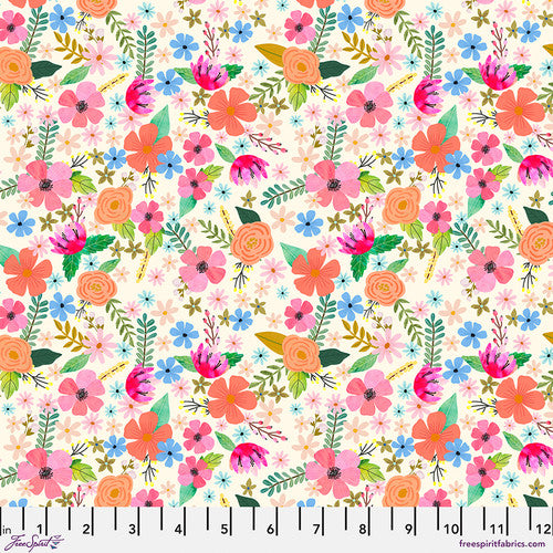 Radiant Blooms Cream - Free Spirit