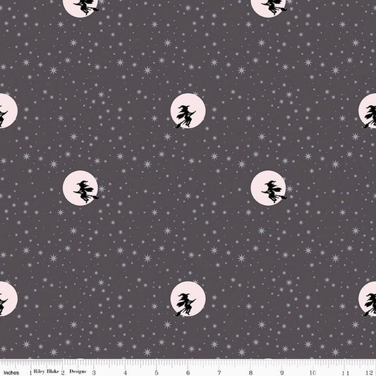 Starry Night Gray Sparkle - Riley Blake Designs