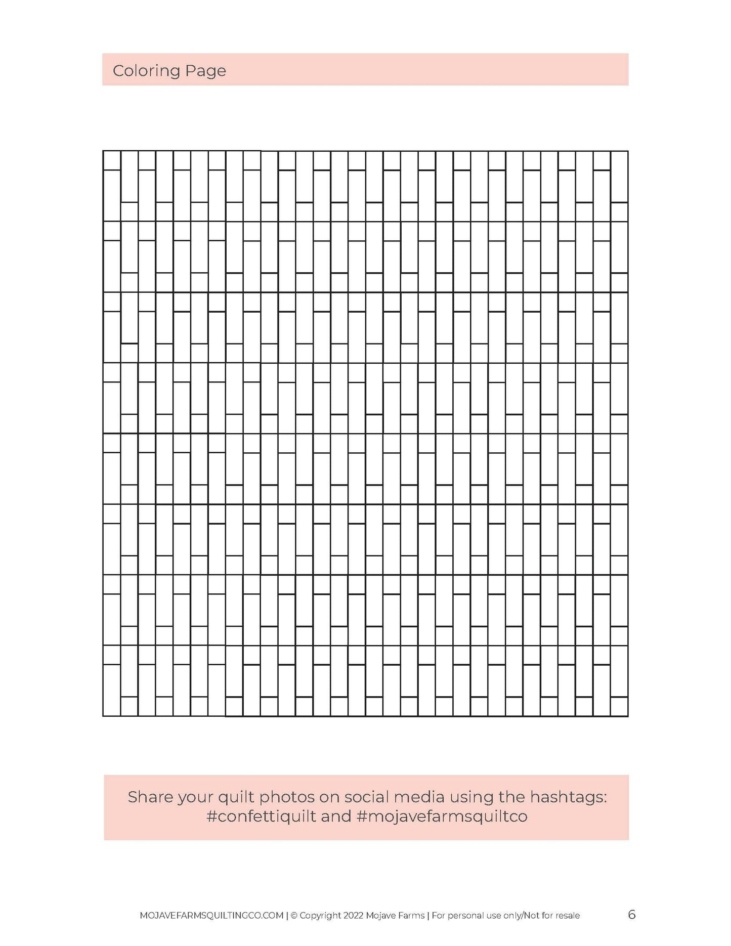 Confetti Quilt Coloring Page