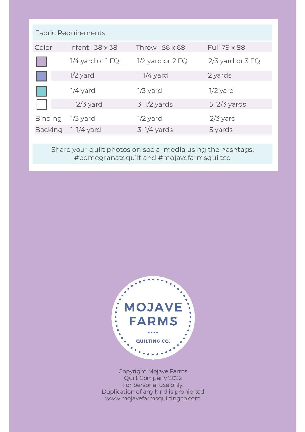 Pomegranate Quilt Pattern- PDF Download