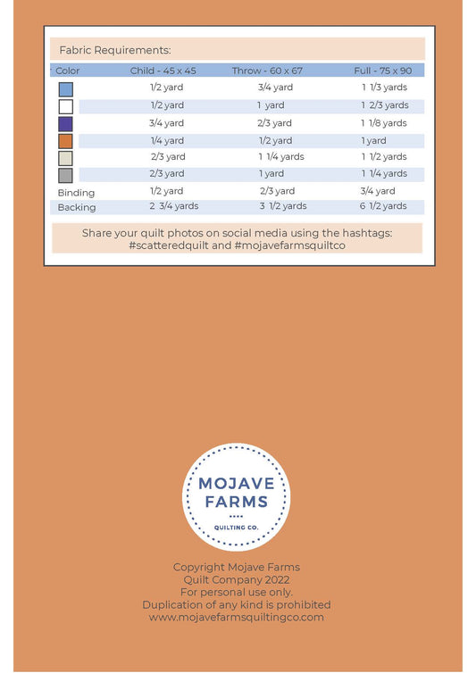 Scattered Quilt Pattern - Paper