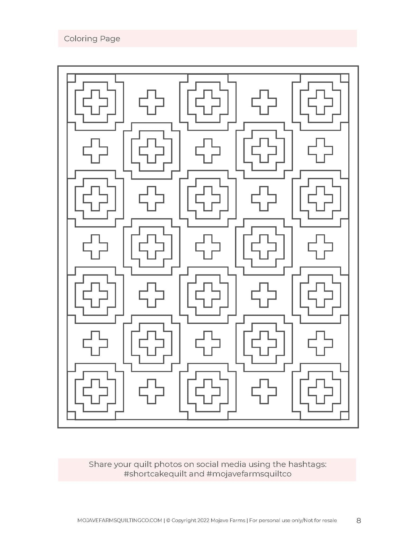 Shortcake Quilt Coloring Page