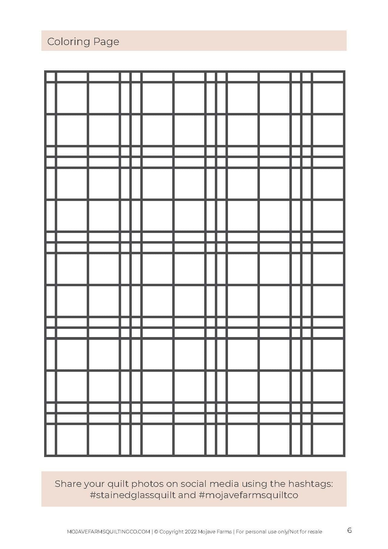 Stained Glass Coloring Page