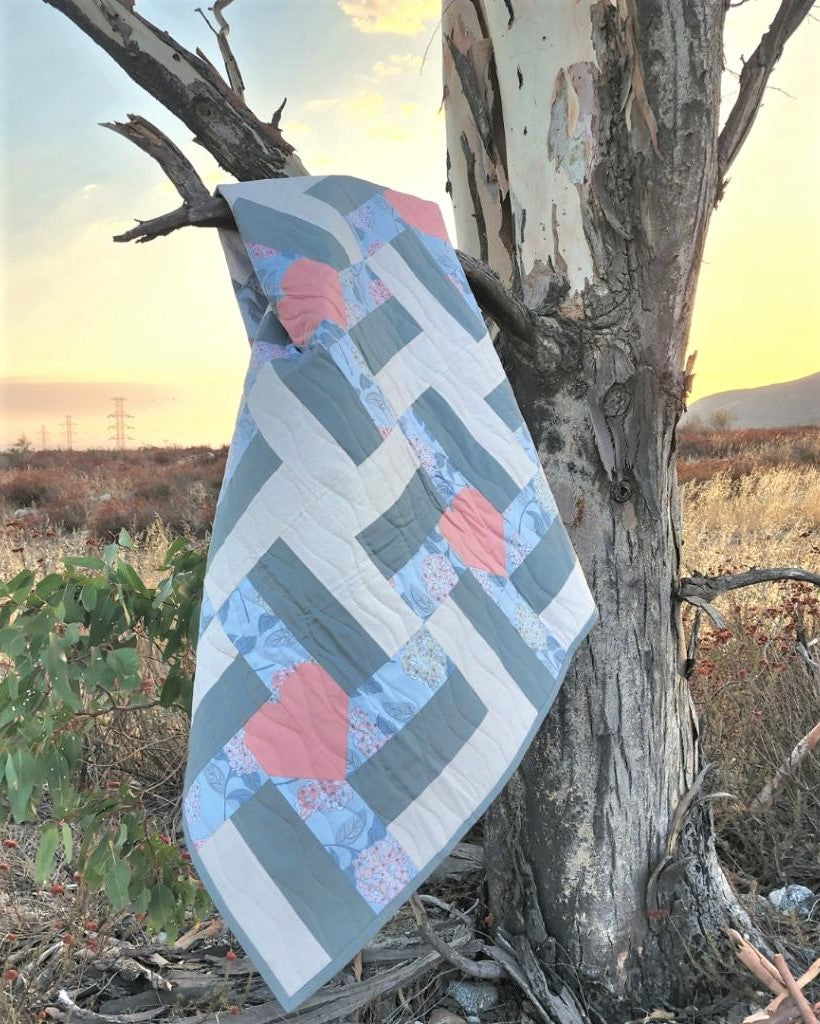 Windmill Hearts Quilt Pattern- PDF Download