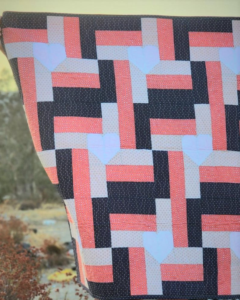 Windmill Hearts Quilt Pattern - Paper