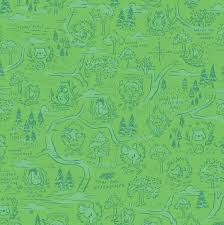 100 Aker Woods Map Green- Riley Blake Designs