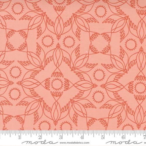 Kaleidoscope Bird Peach - Moda