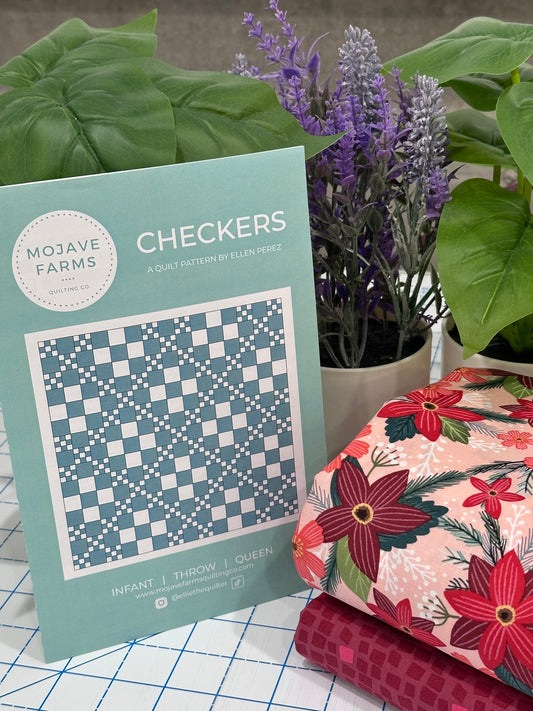 Checkers Quilt Kit - Poinsettia Holiday