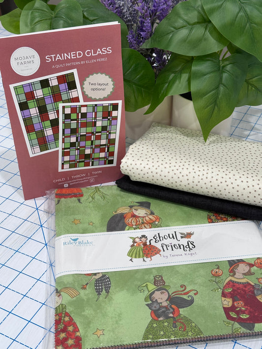 Stained Glass Quilt Kit - Ghoul Friends