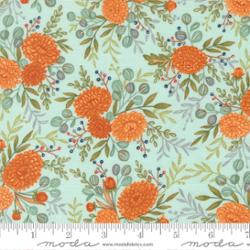 Fall Florals Aqua - Moda