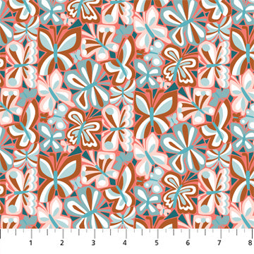 Butterflies Rust - Figo Fabrics