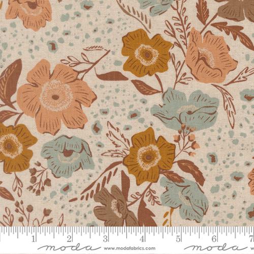 Flora Flourish Mochi Linen Eggshell - Moda