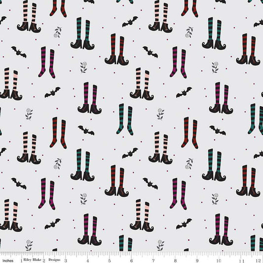 Little Witch Witches Socks Smoke - Riley Blake Designs