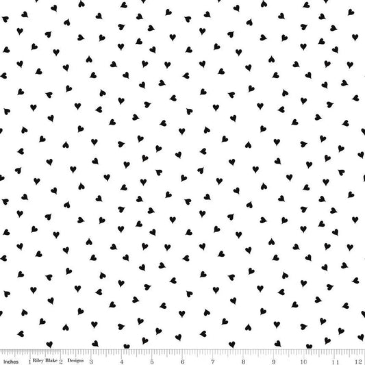 Small Hearts White - Riley Blake Designs
