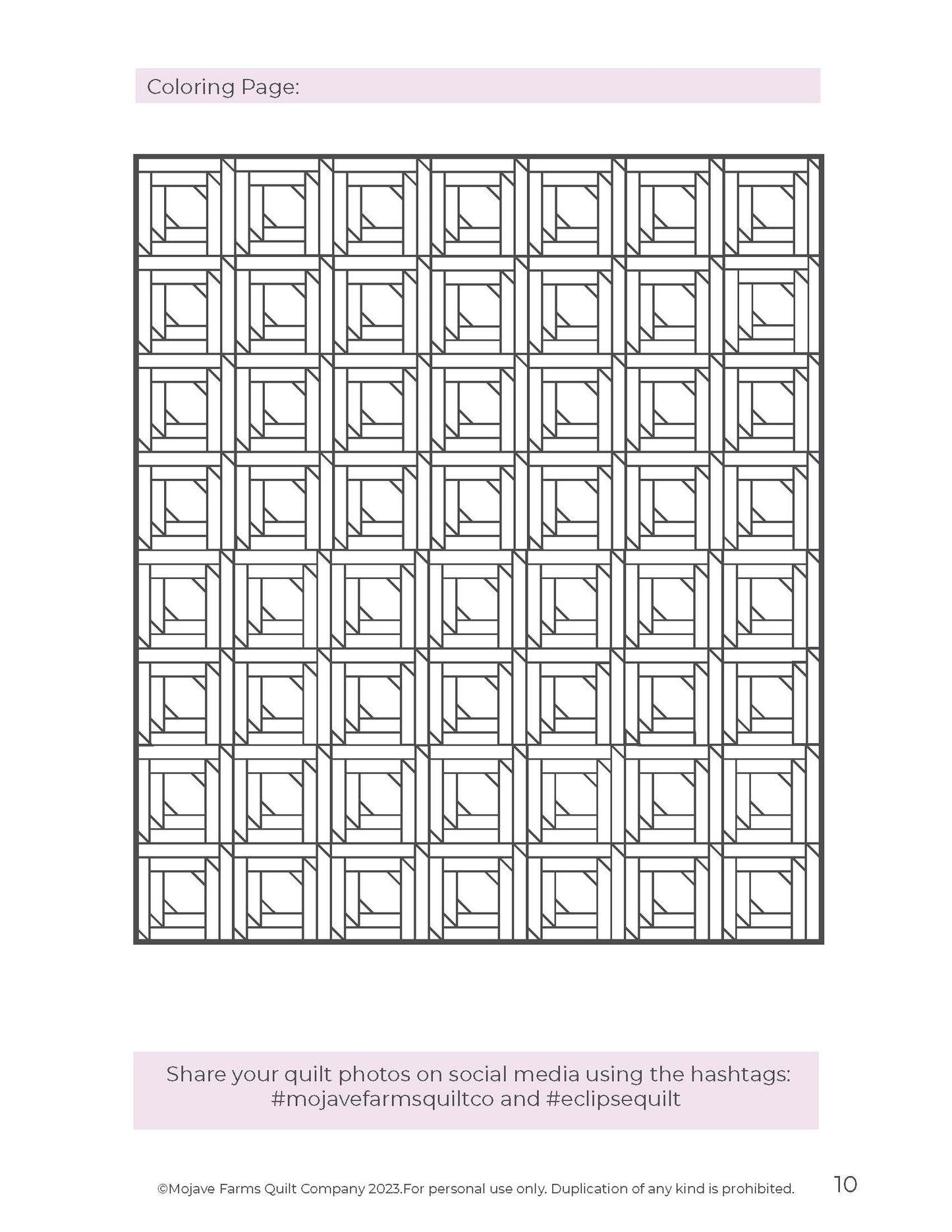 Eclipse Quilt Coloring Page