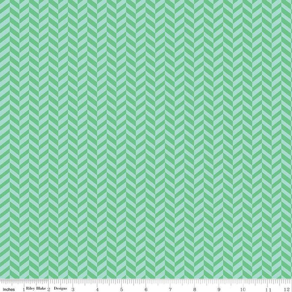 Herringbone Spearmint - Riley Blake Designs