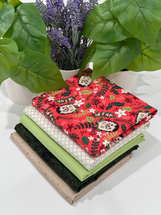 5 Yard Bundle - Hedgehog Holiday