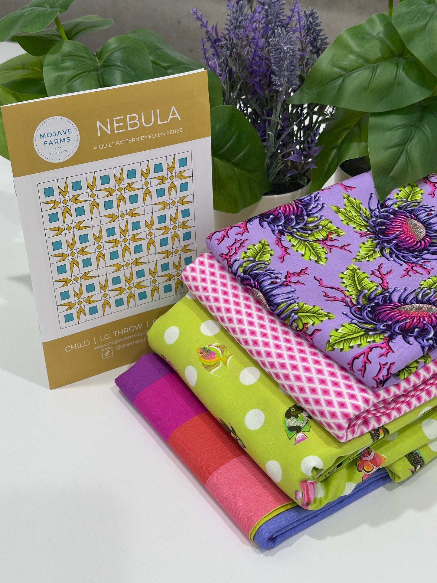 Nebula Quilt Kit - Reef School (Tula Pink)