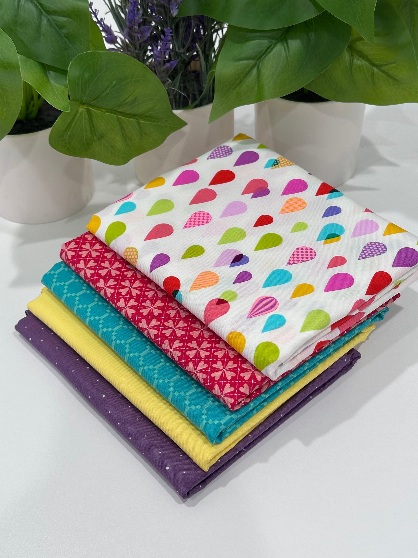 5 Yard Bundle - Tula Raindrops
