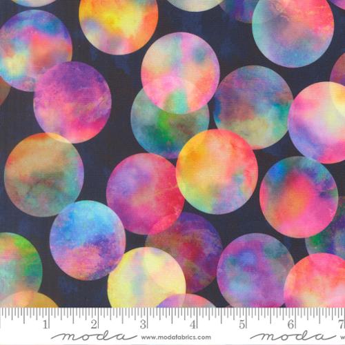 Candescent Dots Watercolor Midnight Rain - Moda