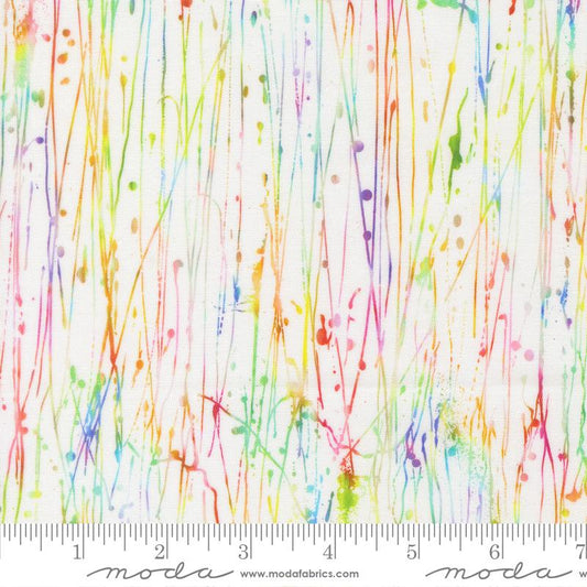 Dripping Paint Stripes Watercolor Rainbow - Moda