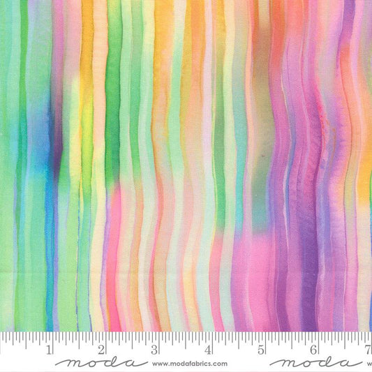 Brushstroke Stripes Watercolor Rainbow - Moda