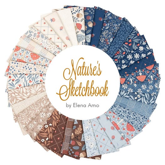 Natures Sketchbook Layer Cake - Moda