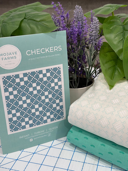 Checkers Quilt Kit - Teal