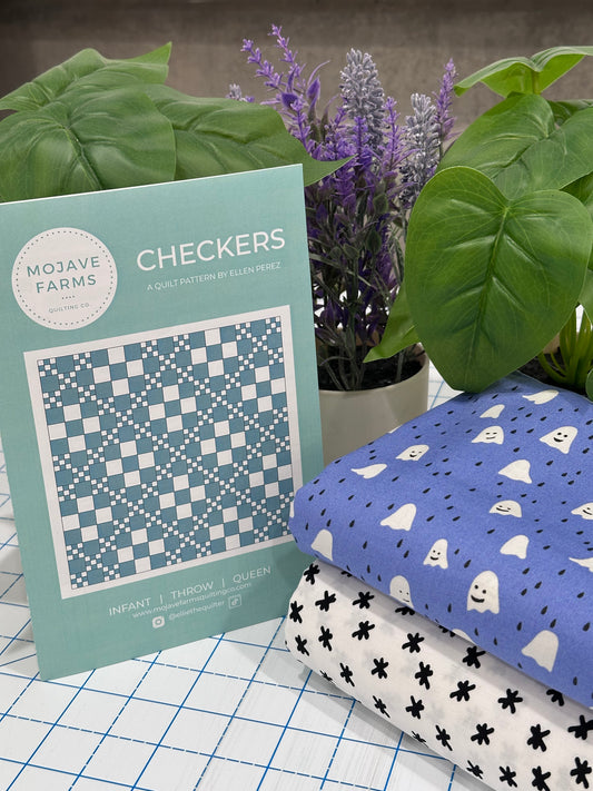 Checkers Quilt Kit - Halloween Boo