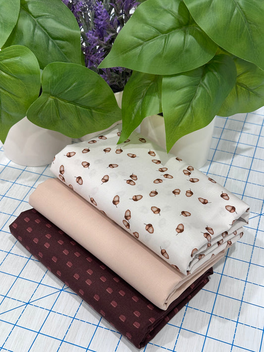 3 Yard Bundle - Acorns