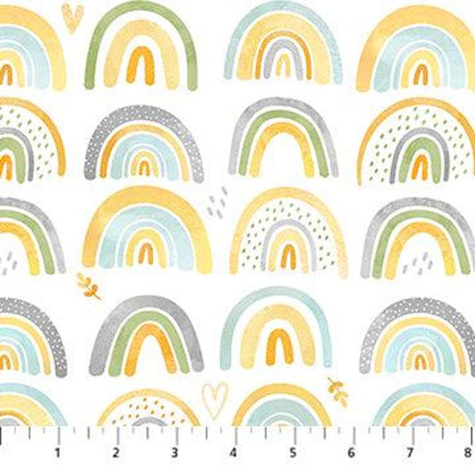 Sunny Safari Multi White - Northcott Fabrics