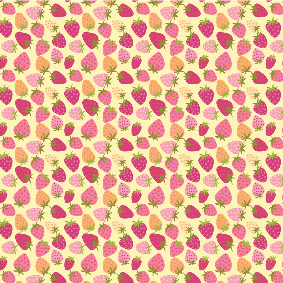 Strawberry Pie Yellow - Poppie Cotton