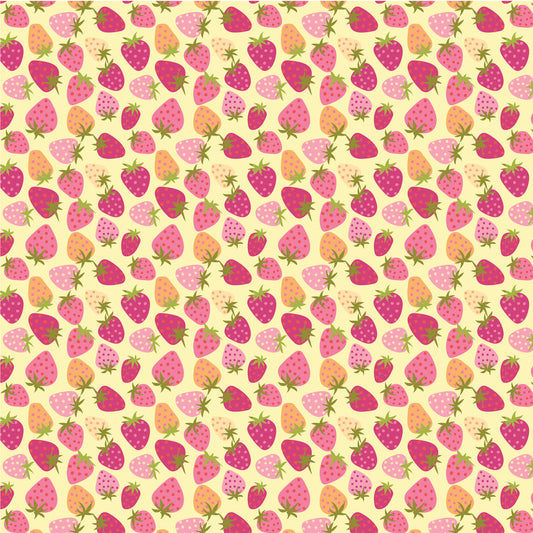 Strawberry Pie Yellow - Poppie Cotton