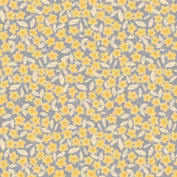 Flowers Gray - Marcus Fabrics