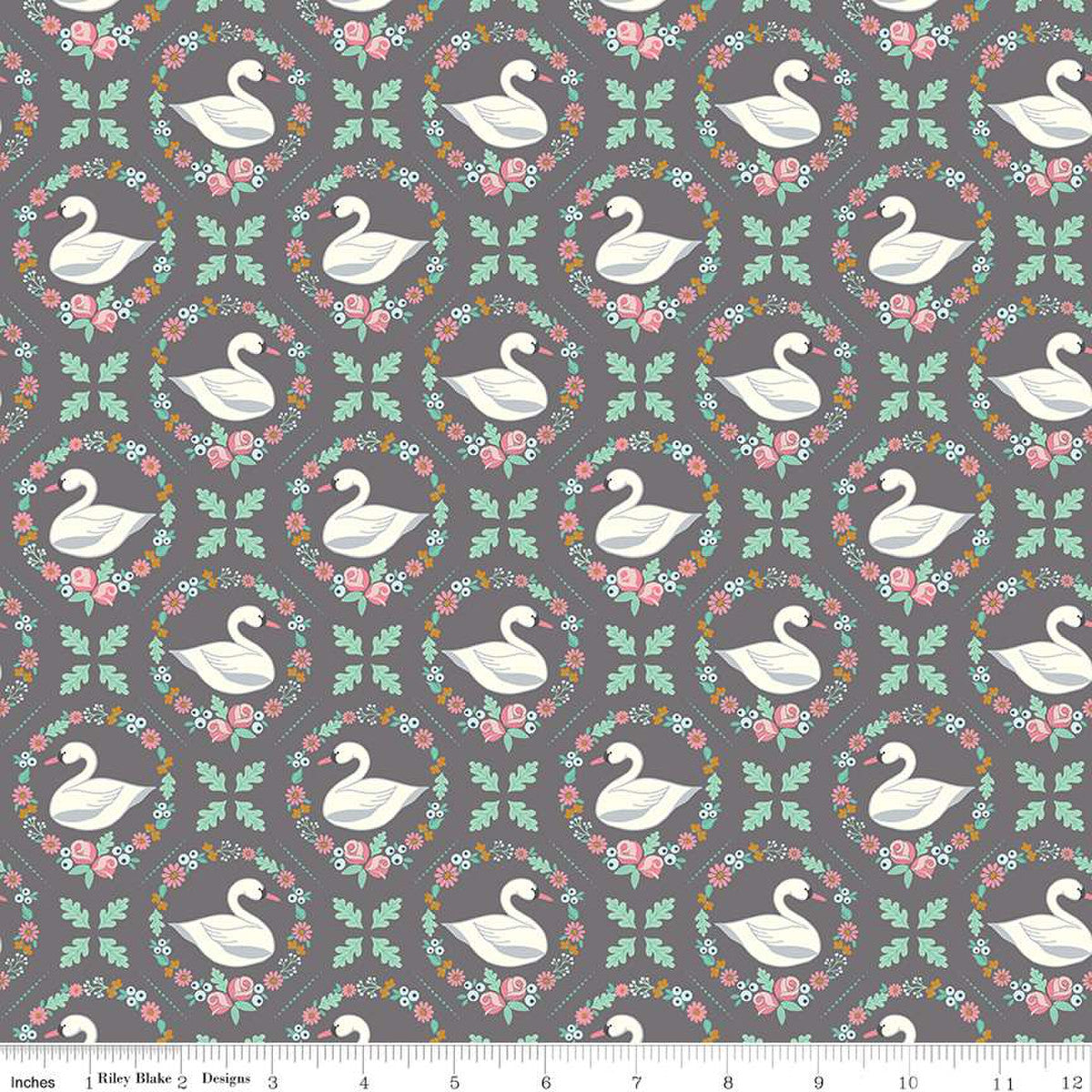 Swan Serenade Odette Gray Sparkle - Riley Blake Designs