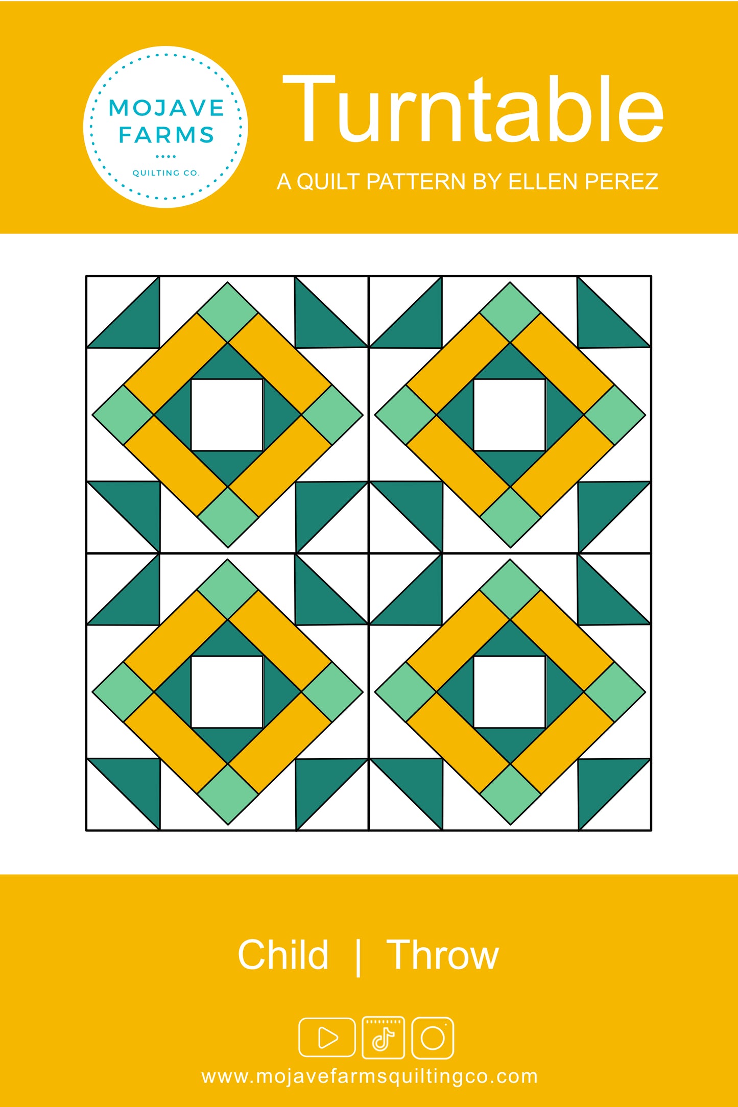 Turntable Quilt Pattern - PDF Download